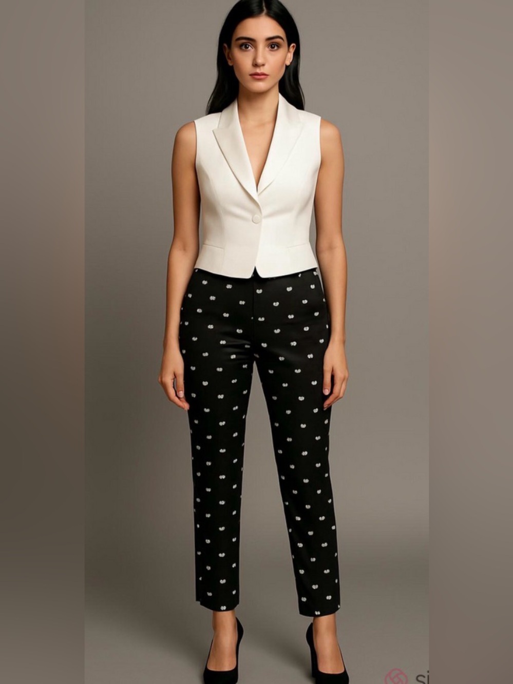 Talbots Swan RSVP all over print Size 6 Lined Pants Sz 16 NWOT